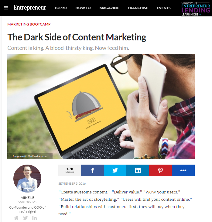 The dark side of Content marketing